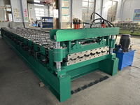 Machine de formage de tuiles de toiture en acier coloré trapézoïdal IBR haute vitesse avec moteur et pompe intégrés