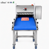 Machine à découper la viande fraîche de qualité supérieure avec roues pivotantes et cadre en acier inoxydable pour cuisines commerciales