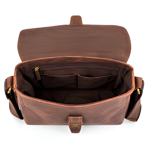 Sac messager en cuir véritable fait main, sac à bandoulière, sac pour ordinateur portable, sac de travail unisexe, sac de voyage, sac de tous les jours, cadeau, cuir vintage - Product Image 2