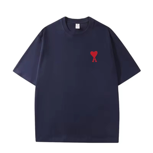 T-shirt in Puro Cotone di Alta Qualità con Logo Ricamato, Casual <span class=keywords><strong>e</strong></span> Comoda per l'Estate, Abbigliamento Sportivo a Maniche Corte per Uomo <span class=keywords><strong>e</strong></span> Donna - Product Image 1