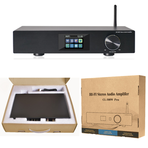 Cloudyx CL-300W Pro Mini <span class=keywords><strong>Amplificador</strong></span> Estéreo de Alta Fidelidad de Aleación de Aluminio 2x275W 4 Salidas DAC DSP WiFi/BT 5.0 ARC AirPlay 2 Entrada Phono - Product Image 1