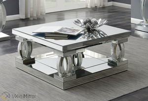 Customized WXF-291 Crystal Homemade <strong>Silver</strong> Mirrored <strong>Coffee</strong> <strong>Table</strong> - Product Image 2