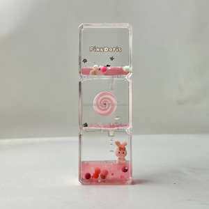 Nuevas Gotas de Agua Acrílicas Flotantes, Manualidades Acrílicas con Líquido, Reloj de Arena Líquido, Juguetes Creativos con Efecto de Derrame de Aceite - Product Image 5