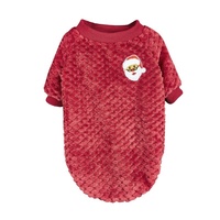 Manteau en velours lavable pour chiens et chats, motif Père Noël, bonhomme de neige, renne, pour animaux de petite et moyenne taille