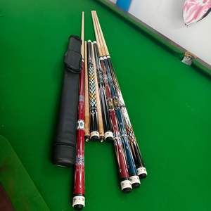 Queue de billard 13 mm à tête large, style chinois, pour billard américain 8 boules et 9 boules, durable pour l'ouverture de jeu - Product Image 3