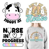 Bonne journée heureux ont le courage d'être détestés soutien émotionnel café glacé citations positives DTF transferts autocollants pour T-Shirts