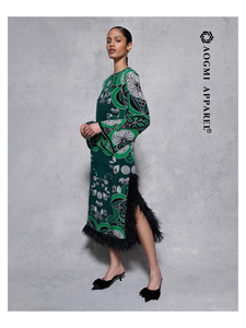 Haute Couture thân thiện với môi len kaftan thoáng khí và tự nhiên vòng eo in thiết kế - Product Image 5