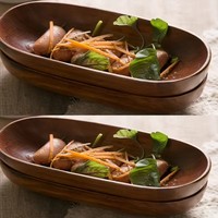 Plateau en bois écologique personnalisable, style japonais, petit plateau en bois massif pour fruits et fruits secs, plateaux pour fêtes