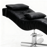 Lit de massage et de beauté moderne de luxe avec base métallique dorée, réglable en hauteur, pour hôtels, salles de sport et salons de beauté, personnalisable