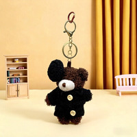 Porte-clés Ours en Peluche Doux et Moelleux, Breloque Mignonne pour Sac, Cadeau de Luxe Kawaii pour Femme, Accessoire de Sac à Main ou de Voiture