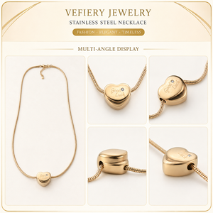 Collier en acier inoxydable tendance pour femmes, bijoux à porter au quotidien - Product Image 4