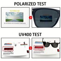 Lunettes de soleil polarisées avec monture PC et logo personnalisé pour hommes, idéales pour le sport en extérieur, vision de jour et de nuit, lunettes de conduite et de vision nocturne pour hommes