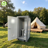 Baño Portátil de Lujo Goeasy, Contenedor Completo, con Estructura de Acero de Color Personalizado, para Uso en Patios y Apartamentos