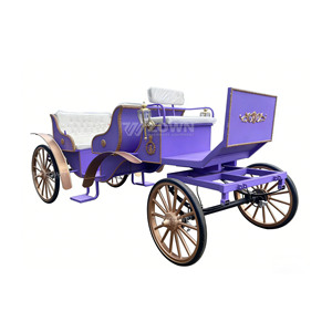 Carruaje Turístico Real de Estilo Vintage con Caballos, Colores Personalizables, 4 Ruedas, Asientos para 4-6 Personas, Nuevo - Product Image 2