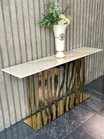 Table décorative de style moderne, meubles de salon, table d'entrée en marbre, meubles pour hall, couloir, table console d'hôtel