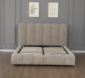 Letto Moderno Willsoon con Contenitore in Velluto Trapuntato - Struttura in Legno Imbottita con Cassetti per Camera da Letto - Product Image 1