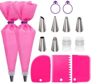Reusable Piping Tips With <b>Silicone</b> Pastry Bags Icing Smoother Couplers Frosting Frosting Tips Kids Cooking and <b>Baking</b> Set - Product Image 5