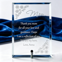 Trophée de récompense en verre avec support en métal et plaque de présentation pour enfants, idéal pour les événements scolaires - Offre spéciale
