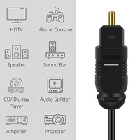 Cable Óptico Digital Xput Toslink a Mini Toslink, Cable de Audio de Fibra S Pdif para Transmisión de Señal de Sonido Digital