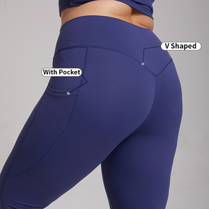 2024 mujeres estiramiento compresión comodidad Scrunch Yoga Leggings cintura alta correr Fitness Yoga medias trasero levantamiento pantalones bolsillo - Product Image 2