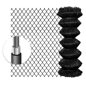 Hot Sale PVC Coated Chain Link Fence Galvanized Wire <b>Mesh</b> Fencing for Outdoor Boundary - Product Image 1