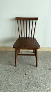 Sedia da pranzo commerciale retrò con schienale a fuso, struttura in legno massello, stile Windsor, per hotel, caffè, bistrot, vendita all'ingrosso per l'ospitalità - Product Image 3
