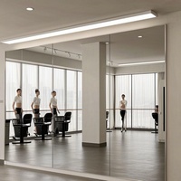 Miroirs muraux de salle de bain contemporains de grande taille sans cadre, épaisseur 2-8 mm, norme européenne, en verre flotté, miroir de salon