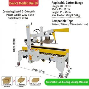 Hoogwaardige elektrische automatische doosafsluiter met papieren verpakking voor kleding- en dranken-e-commerce verpakkingen - Product Image 4