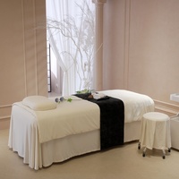 Nappes de lit et écharpes noires lisses et confortables, nappes de table, nappes de table de massage personnalisables avec logo