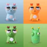 Figurine mini en vinyle Dragon éblouissant aux yeux saillants, jouet créatif à presser anti-stress, amusant pour la libération de l'excès d'énergie, 14 ans et plus