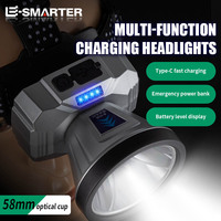 Type-C LED phares rechargeables haute puissance phare extérieur étanche Angles réglables en continu chasse Fishing-IP65 de plongée