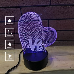 tangible interruptor personalizado 3D ilusión <span class=keywords><strong>unicornio</strong></span> del escritorio del LED noche de la tabla luz lámpara para regalo de bebé - Product Image 3