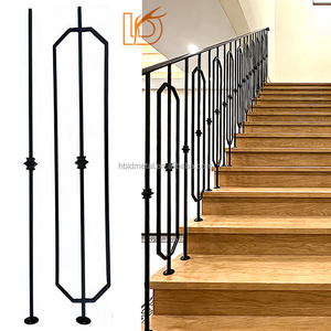Balustre en <span class=keywords><strong>fer</strong></span> <span class=keywords><strong>forgé</strong></span> noir massif carré pour <span class=keywords><strong>escalier</strong></span>, panneau à jointures, pour garde-corps de balcon intérieur, directement de l'usine - Product Image 1