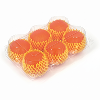 Boîte d'emballage transparente en plastique PET pour 6 pommes, conteneur de fruits recyclé en gros pour présentation