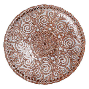 Wholesale Luxury Lace <strong>Charger</strong> Glass <strong>Plates</strong> Clear <strong>Gold</strong> Green Colors Party Modern Stylish Dining Dishes Packaging - Product Image 1