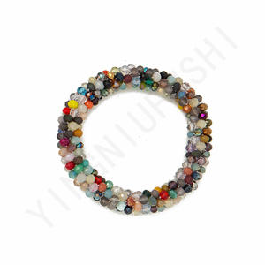 हस्तनिर्मित उच्च अंत क्रिस्टल हेयरबैंड नए उच्च लोचदार रबर बैंड थोक बाल संबंध - Product Image 6