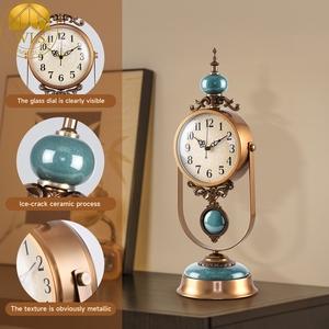 Bán Buôn 2023 Sang Trọng Giá Rẻ Bảng Đồng Hồ Kim Loại Đồng Hồ Cơ Khí Cho Đám Cưới Ủng hộ Khách Quà Tặng Quà Lưu Niệm Cổ Điển Sắt Đồng Hồ - Product Image 1