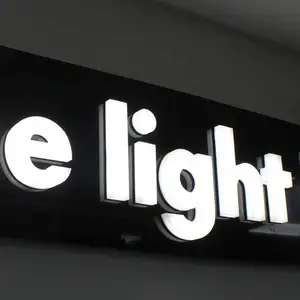 Winkel Lichtgevende Frontlit Verlichting Alfabet Led Storefront Bewegwijzering Buigmachine Maken 3d Acryl Led Letters Voor Reclame