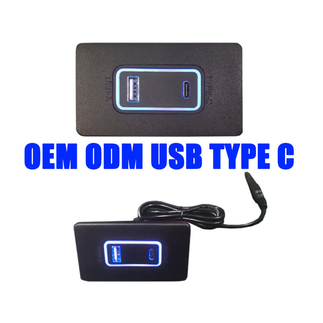 Fast Charging Built-in USB Type-C Socket for Furniture 65W PD and 20W USB OEM/ODM Available