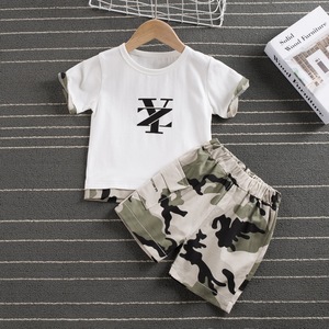Vêtements pour enfants, shorts de sport pour garçons, ensemble de 2 pièces pour un usage décontracté - Product Image 1