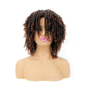 Hot Selling Goedkope Synthetische Haar Pruiken Vrouwen Afrikaanse Korte Dreadlocks Pruik Faux Locs Gehaakt Haar Gevlochten Pruiken Voor Zwart 1 Stuk