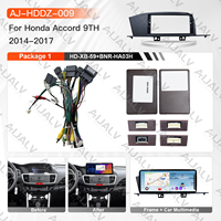 Lecteur multimédia automobile Aijia pour Honda Accord 9e génération (2014-2017) LHD, écran 12,3 pouces, kit complet avec faisceau de câblage et cadre de tableau de bord