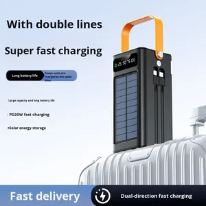 แบตสำรอง<span class=keywords><strong>50000mAh</strong></span> ไฟ LED แบบพกพากันน้ำกำลังชาร์จเร็วสำหรับ <span class=keywords><strong>iPhone</strong></span> พร้อมแผงพลังงานแสงอาทิตย์ - Product Image 3