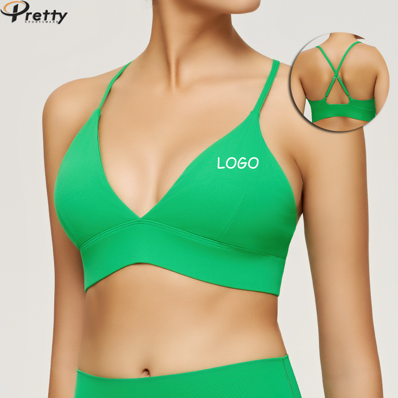 Sexy Push up Open Back Adjustable Straps Sports Bra High Impact Womens Gym Fitness Sportswear Yoga Sports Bra Womens Underwear