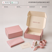 Kotak Pengiriman Kardus Pink Kecil Custom dengan Logo Berwarna, Bahan Murah, dan Kotak Kemasan Produk untuk Pakaian