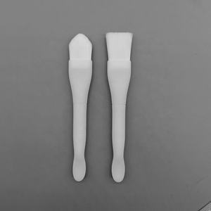 อุปกรณ์สปาเสริมความงามแบบทำมือแปรงรูปไข่ขนนุ่มแปรงมาส์กหน้าคู่สีขาวพร้อมช้อนตัก - Product Image 1