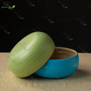 Bol de rangement en bambou jetable écologique de haute qualité au design moderne, personnalisé, pour salades, riz et plus encore, pour les fêtes - Product Image 1