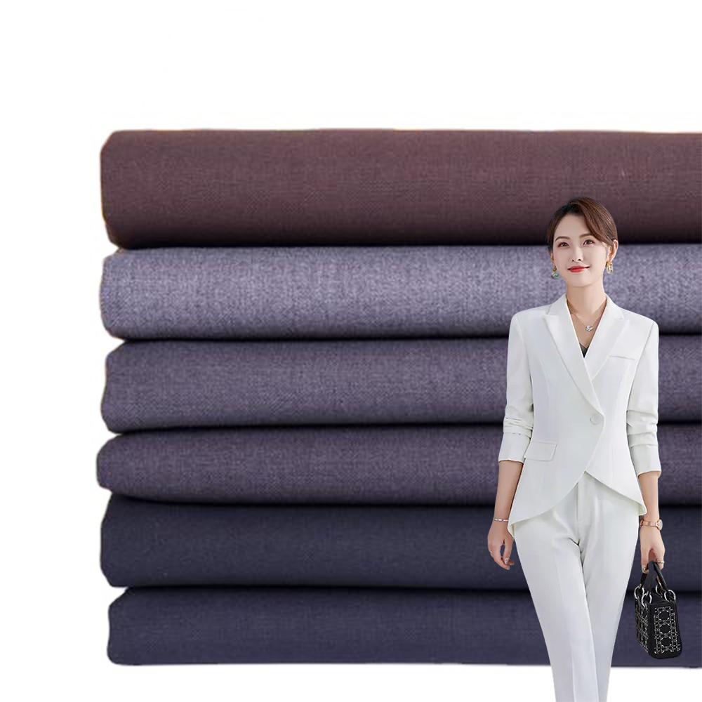 Customizable Blended Suiting Fabric OCS Certified Material GRS Recycled ISO9001 Quality TR Suiting Fabric