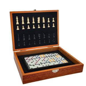 Juego de Ajedrez Internacional 3 en 1 con Fichas de Póker, Mesa Plegable, Madera Natural Premium, Diseño Compacto para el Hogar y Viajes - Product Image 3