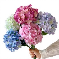 Bunga Hydrangea Buatan Sutra 3D Cetak Gaya Influencer QiYing Victory untuk Dekorasi Rumah, Ruang Tamu, dan Pernikahan Model QYJ001 China